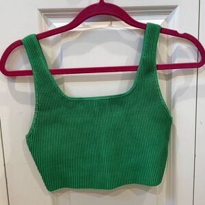 Aritzia Babaton Sculpt Knit Squareneck Cropped Tank